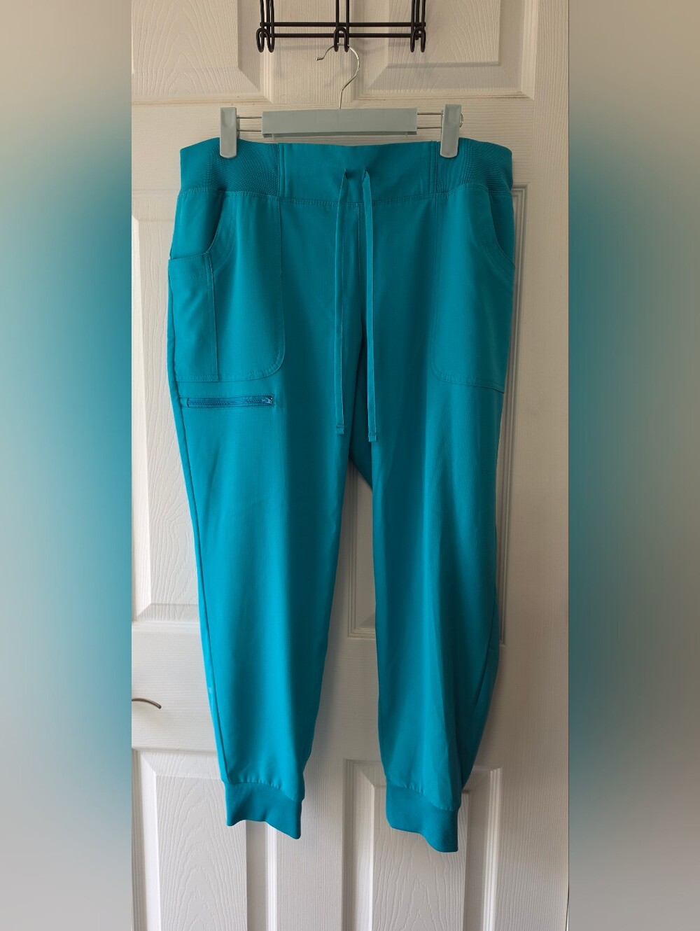 Lot of 4 HeartSoul Women's Jogger Scrub - Teal, Black, Ceil & Royal Blue - Picture 5 of 7